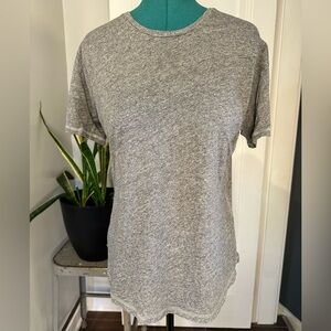 MADEWELL Cotton Crew Neck T-Shirt in Grey Large